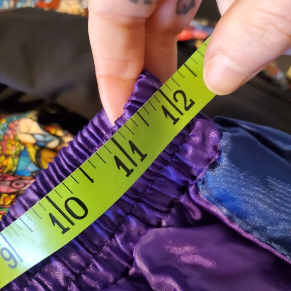 Vintage 80s Creation Women's Purple Parachute Pants Jacket Set Size XL - Picture 6 of 16
